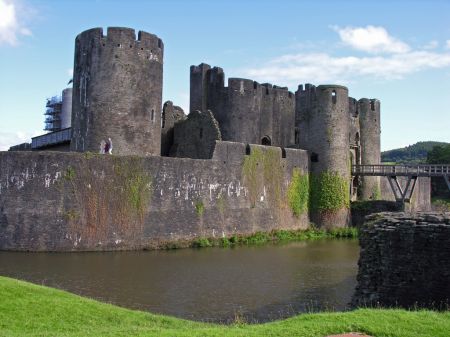 Caerphilly Castle Wales UK